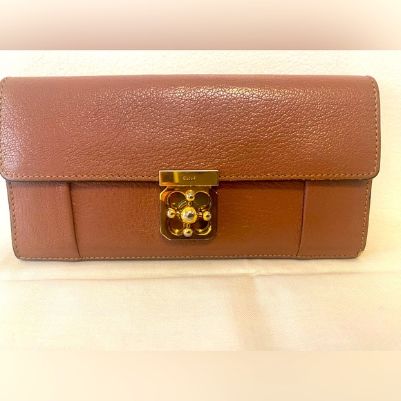 Chloe Handbags - Chloe Wallet with Gold Twist Lock